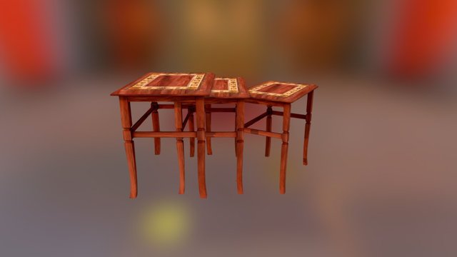 日式餐桌 3D Model