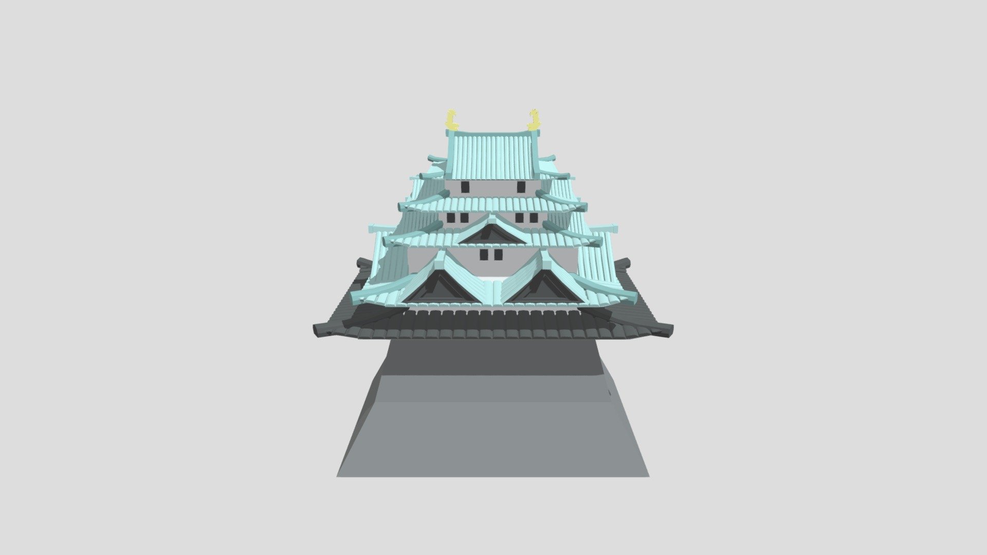 Nagoya Castle (Low-Poly Style)