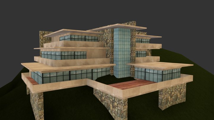 Hill Mansion 3D Model