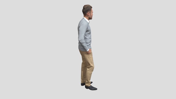 Business Man Standing 3D Model