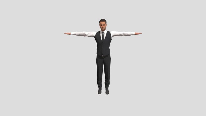 Scanned rigged man Eric 3D Model