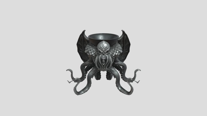 Cthulhu Cat Bowl Stand STL | Eldritch Tentacle…