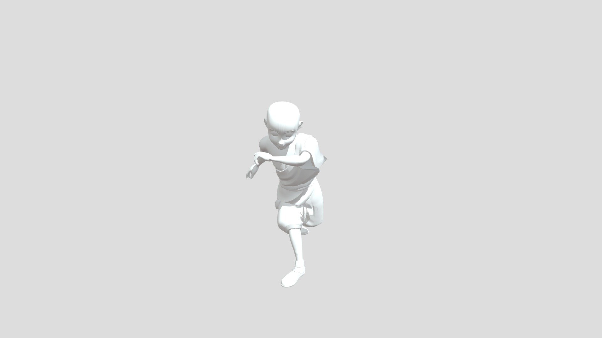 Aang With Skin FBX