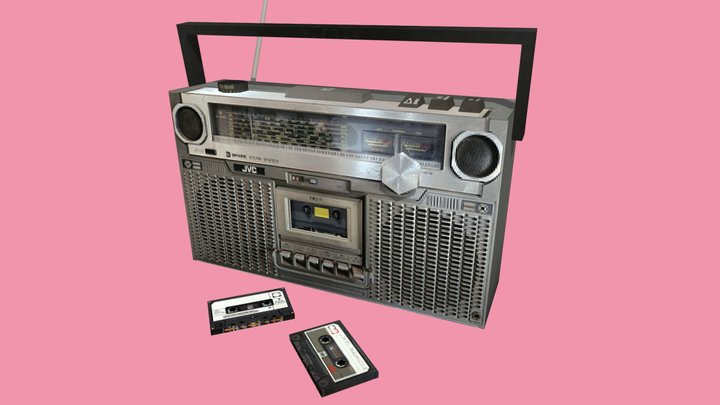 Low Poly Boombox (PS1/PS2 Style) 3D Model