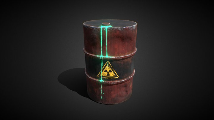 Radioactive barrel 3D Model