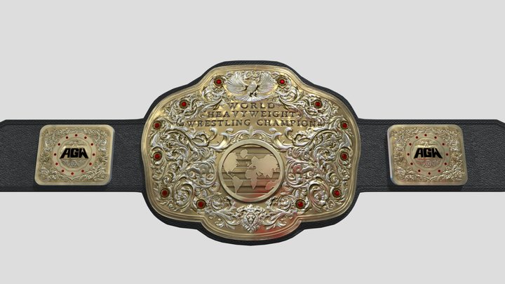 AGW - WORLD HEAVYWEIGHT WRESTING CHAMPION BELT – Free 3D Model STL