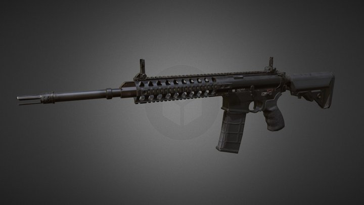 LMT MARS-L CQB16 New Zealand Reference Rifle 3D Model