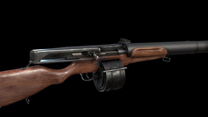 Huot Automatic Rifle 3D Model