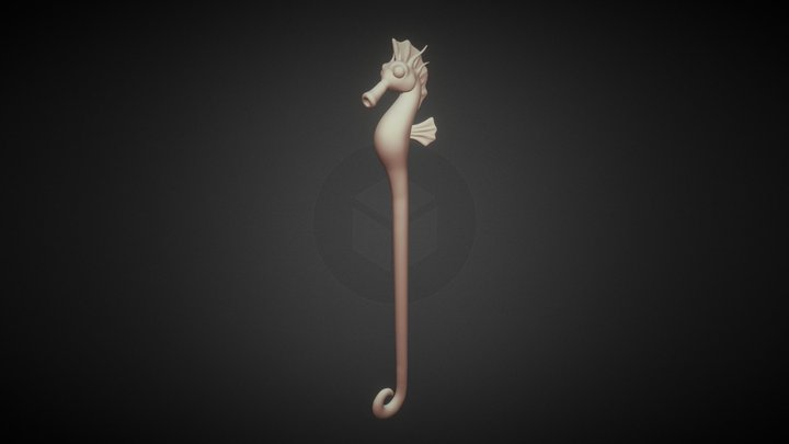 Seahorse Staff 3D Model