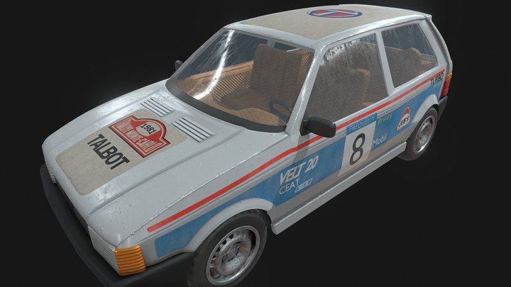 Hot Wheels fiat uno, high poly model 3D Model