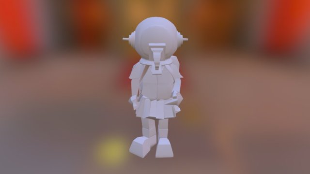 Space Girl (poly mold) 3D Model