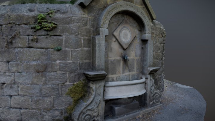 Historic Drinking Fountain (1897), Farnley Lodge 3D Model