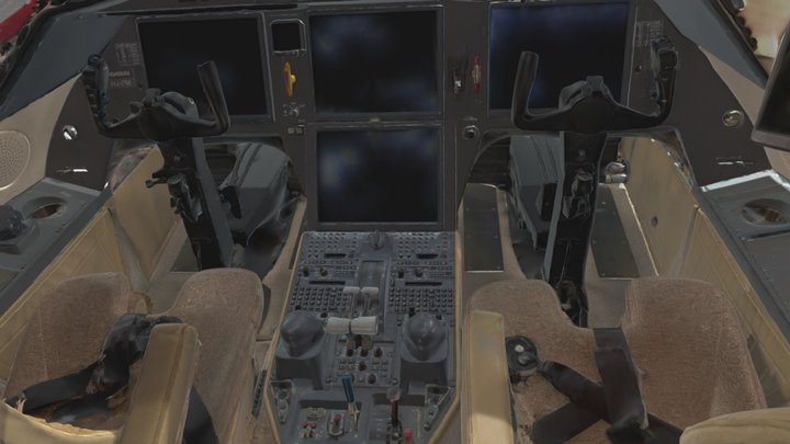 Dassault Falcon Flight Deck 3D Model