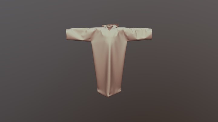 Moroccan Jellaba – Traditional Men’s Clothing 3D 3D Model