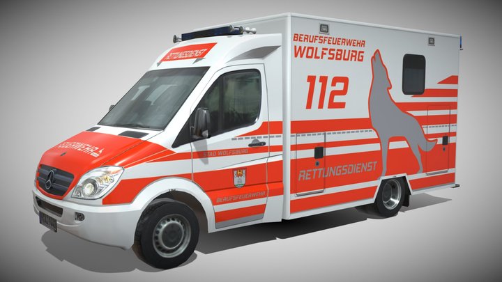 Mercedes Sprinter Wolfsburg livery 3D Model