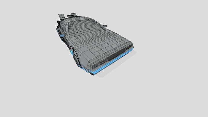 Delorean DMS-12 3D Model