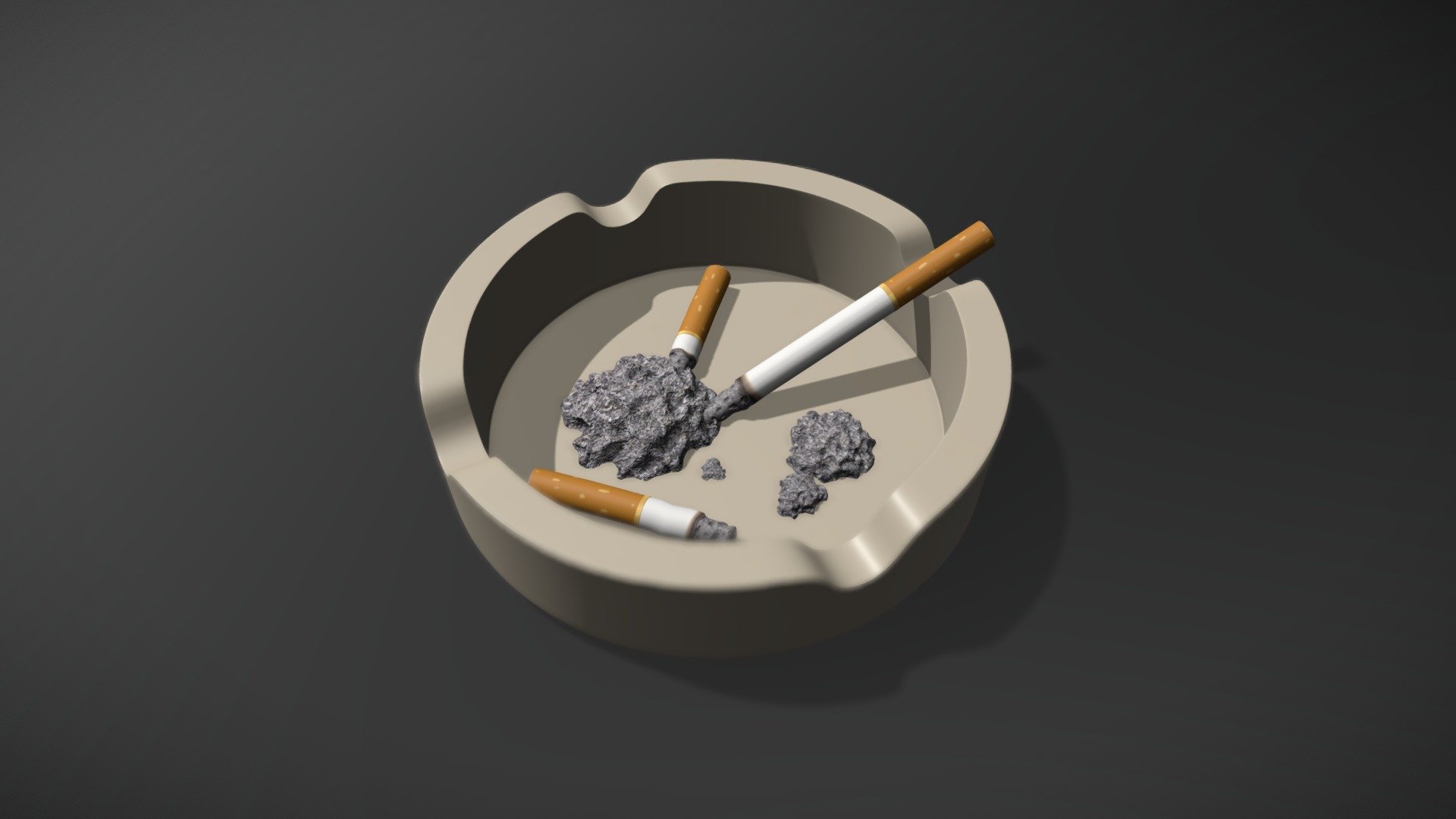 Ashtray Download Free 3D model by INAGREAT [d9fbdf7] Sketchfab