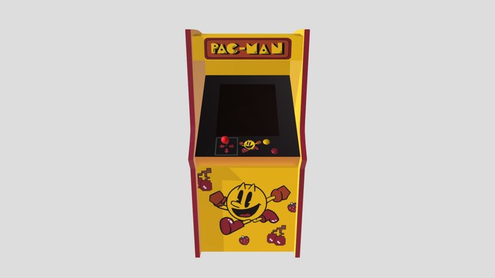 Pac Man Arcade Machine 3D Model