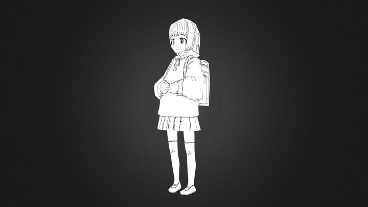 lowpoly little girl.zip 3D Model