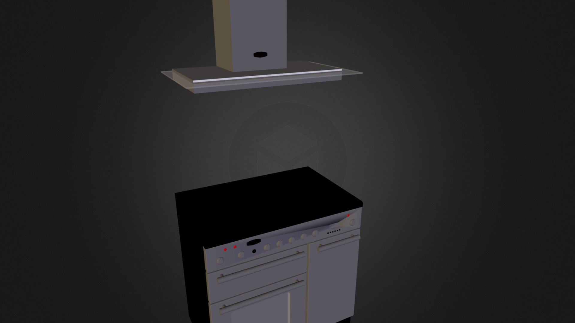 Rangemaster Toledo 90 Induction Range & Hood 3D model by