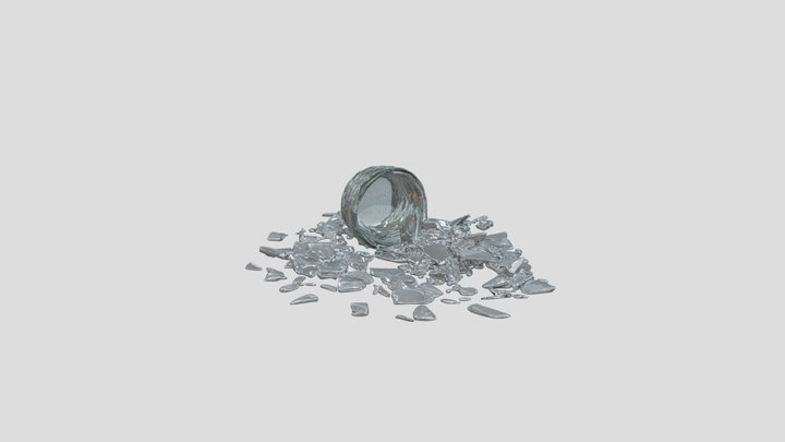 Glass Shards of a Jar 3D Model