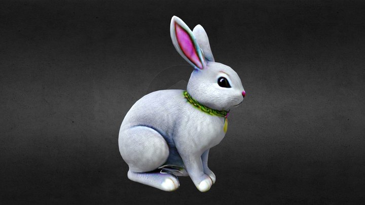 Romantic Easter bunny 3D Model