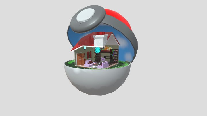 PokemonInspiredPokeballRoom 3D Model