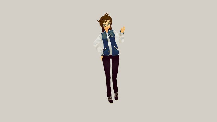 Persona Styled Kate 3D Model