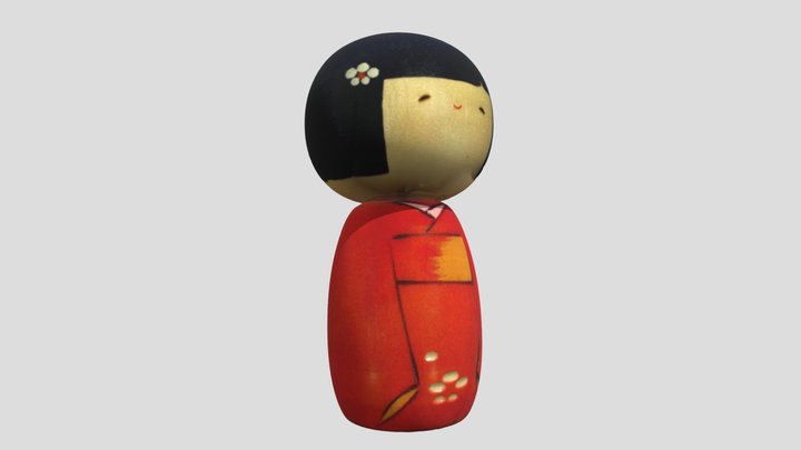 Kokeshi Doll 3D Model