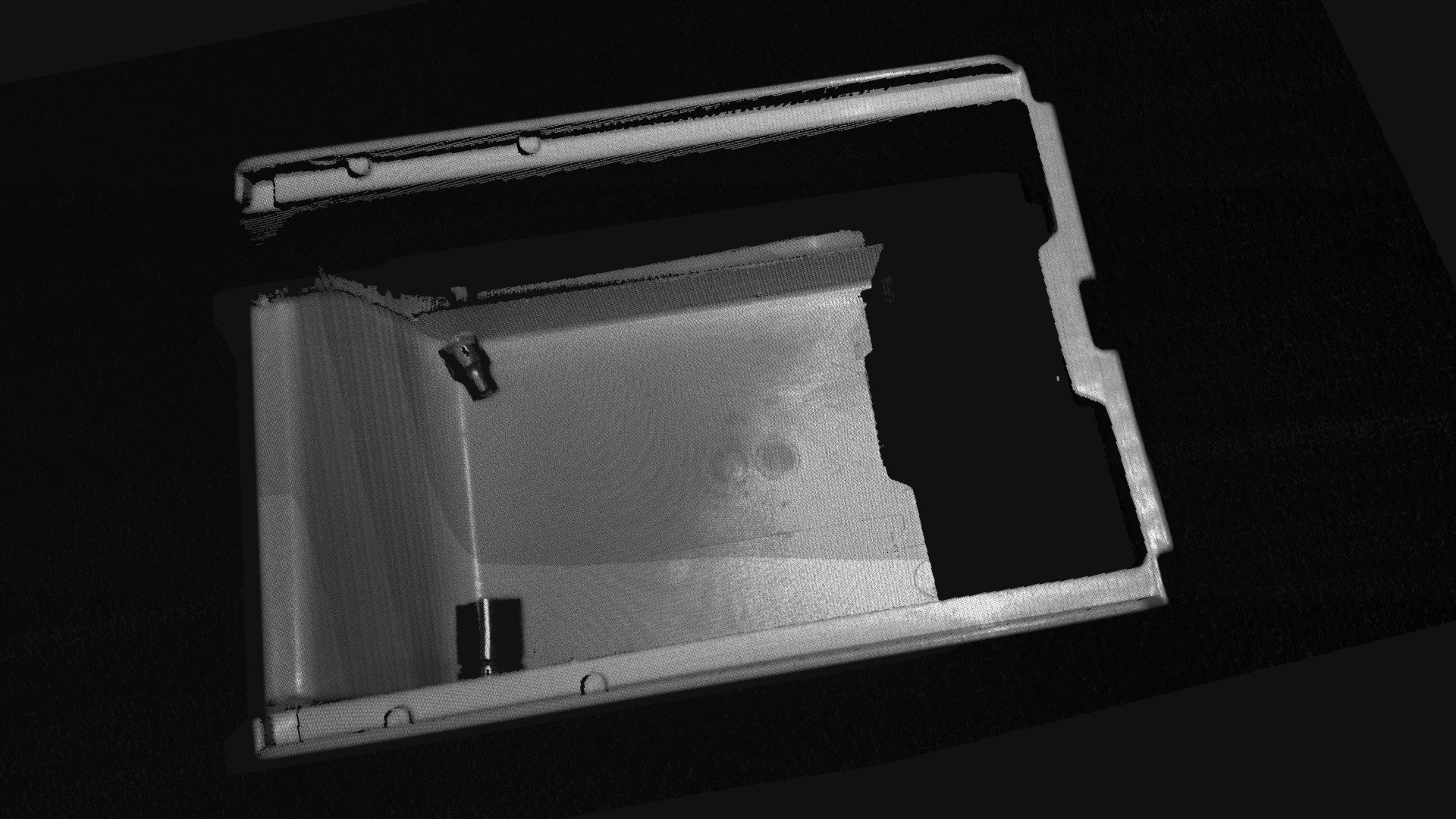 Laser 3D camera, broad baseline - bin occlusion