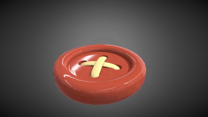 Button low poly 3D Model