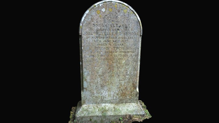 Dorah & Robert Dinsmore Headstone 3D Model