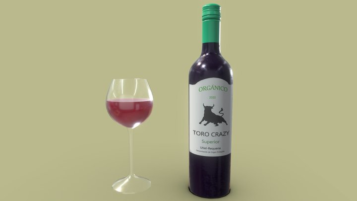 Glass of wine 3D Model