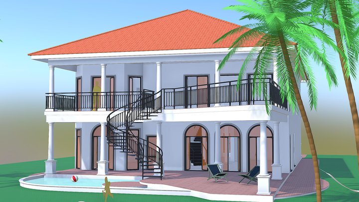 Florida Villa 3D Model