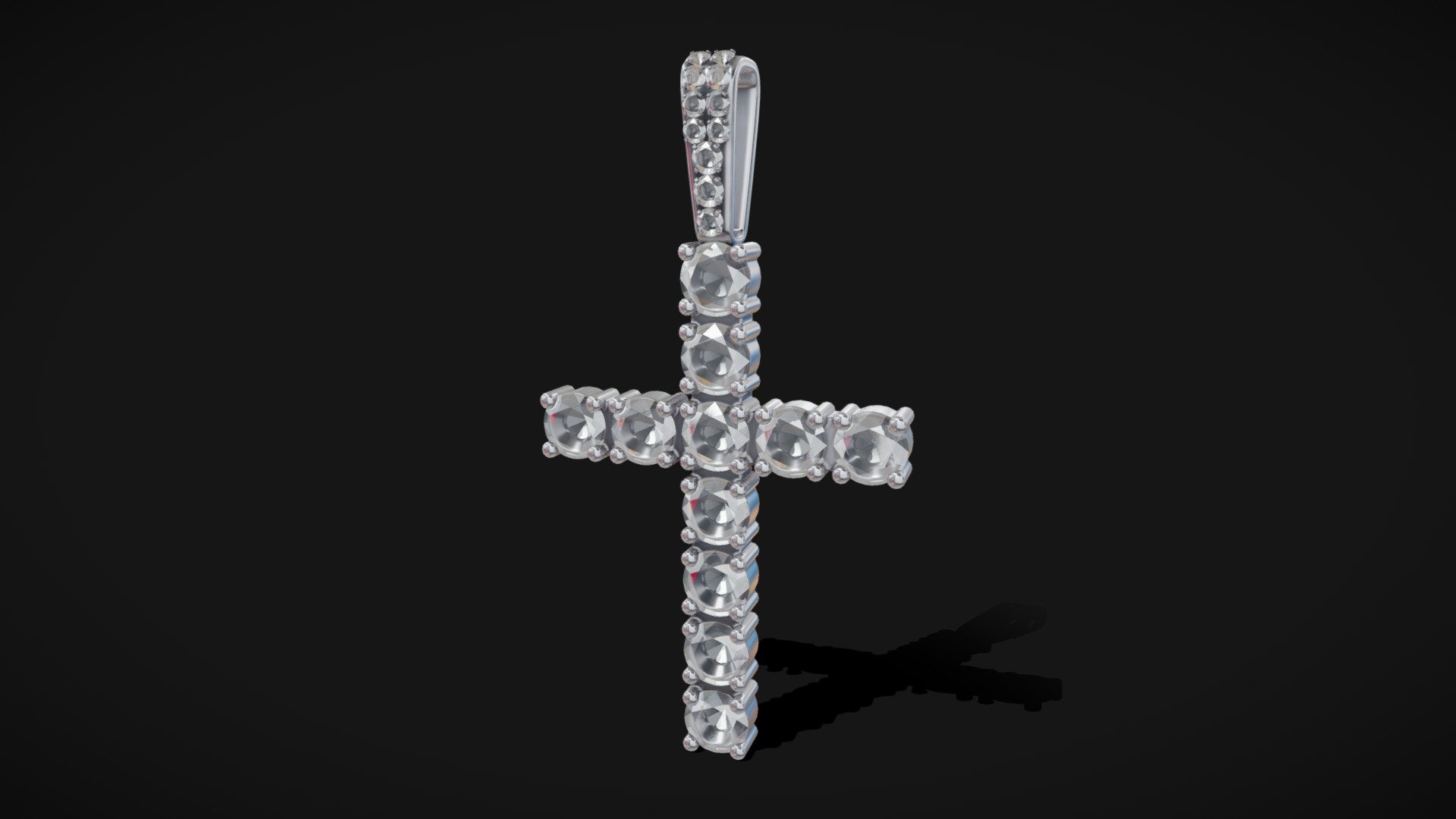 Spase.io - Iced Diamond Cross Pendant