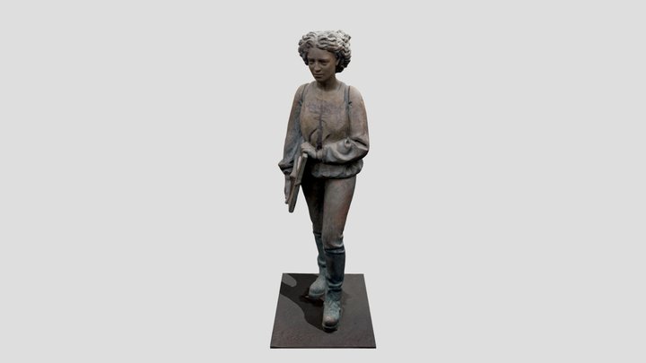 Joven Caminando (fotogrametría con retopología) 3D Model