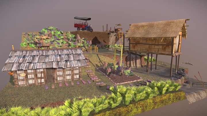 DAE Diorama retake – Small farm 3D Model