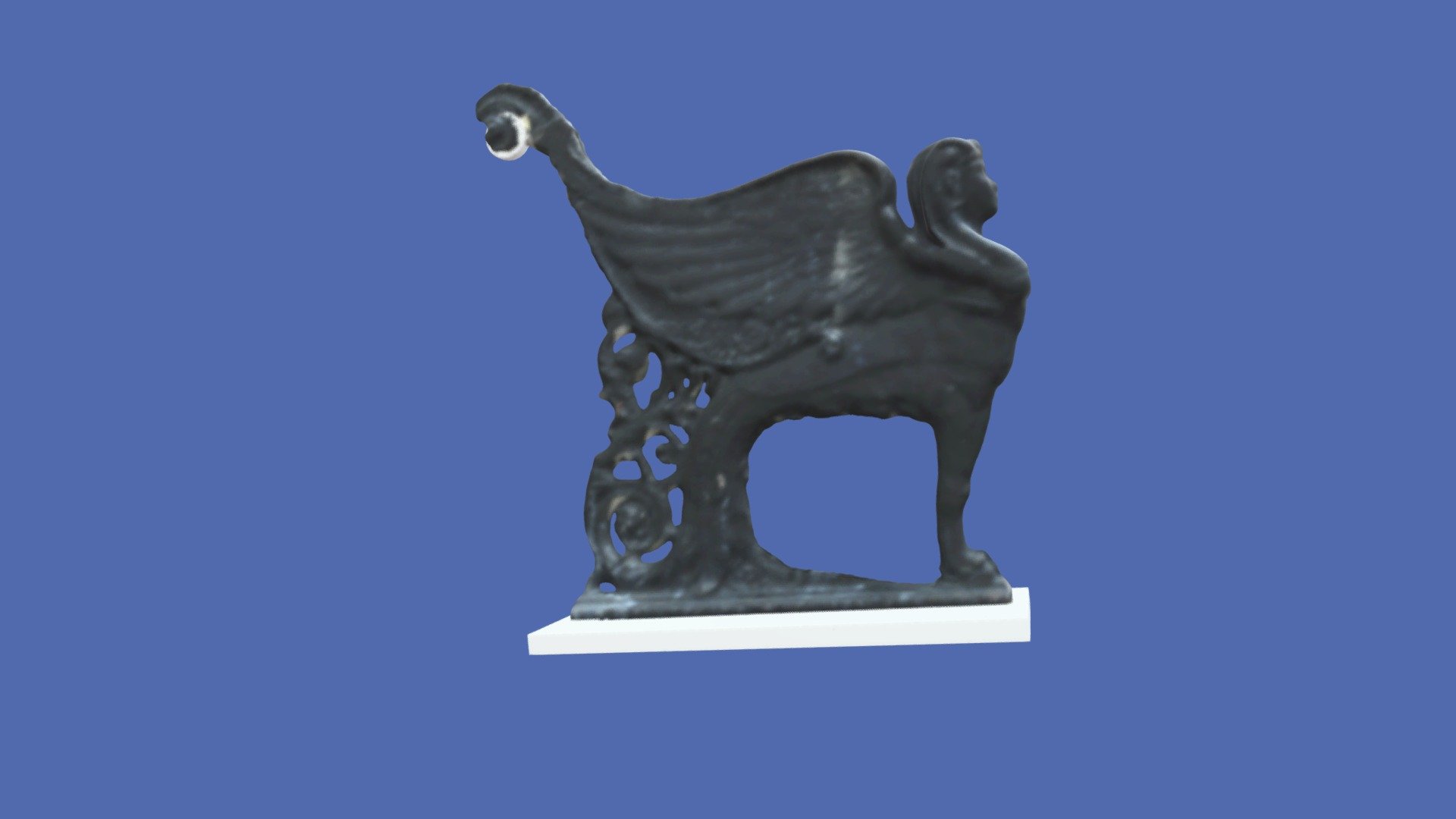 Egyptian Sphinx Bench Detail