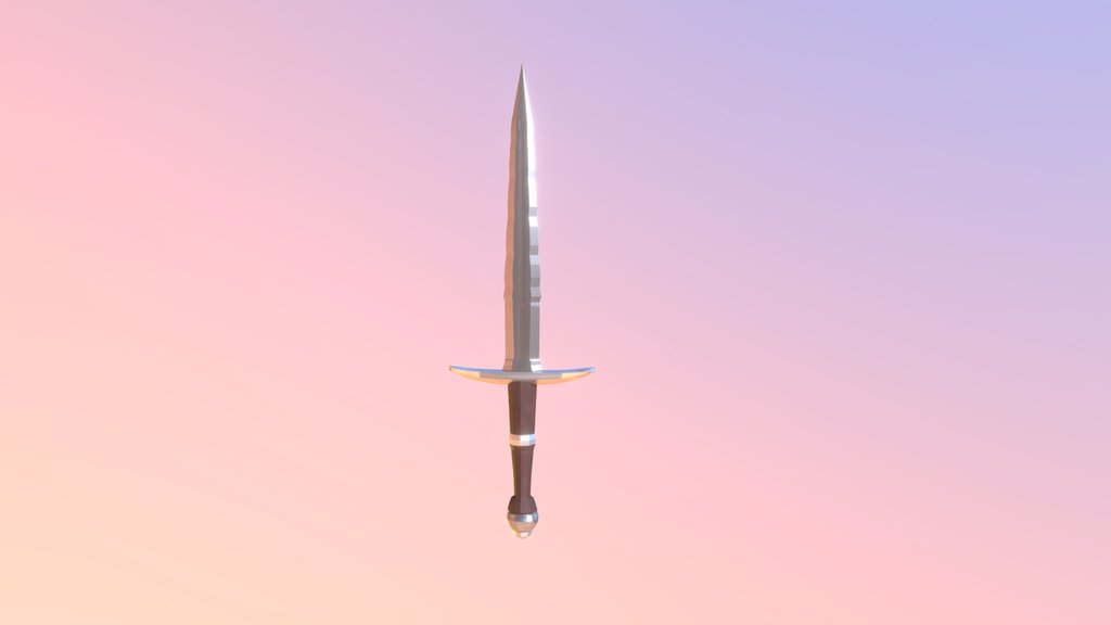 Low-Poly Serrated Dagger