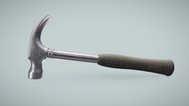 Claw Hammer PBR 3D Model