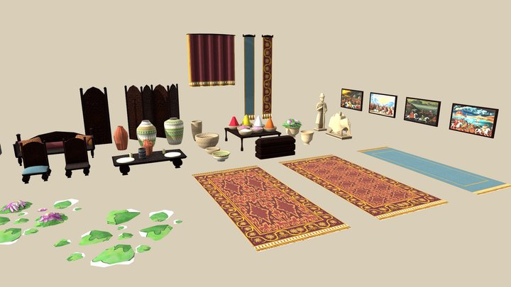 Mughal Empire Props 3D Model