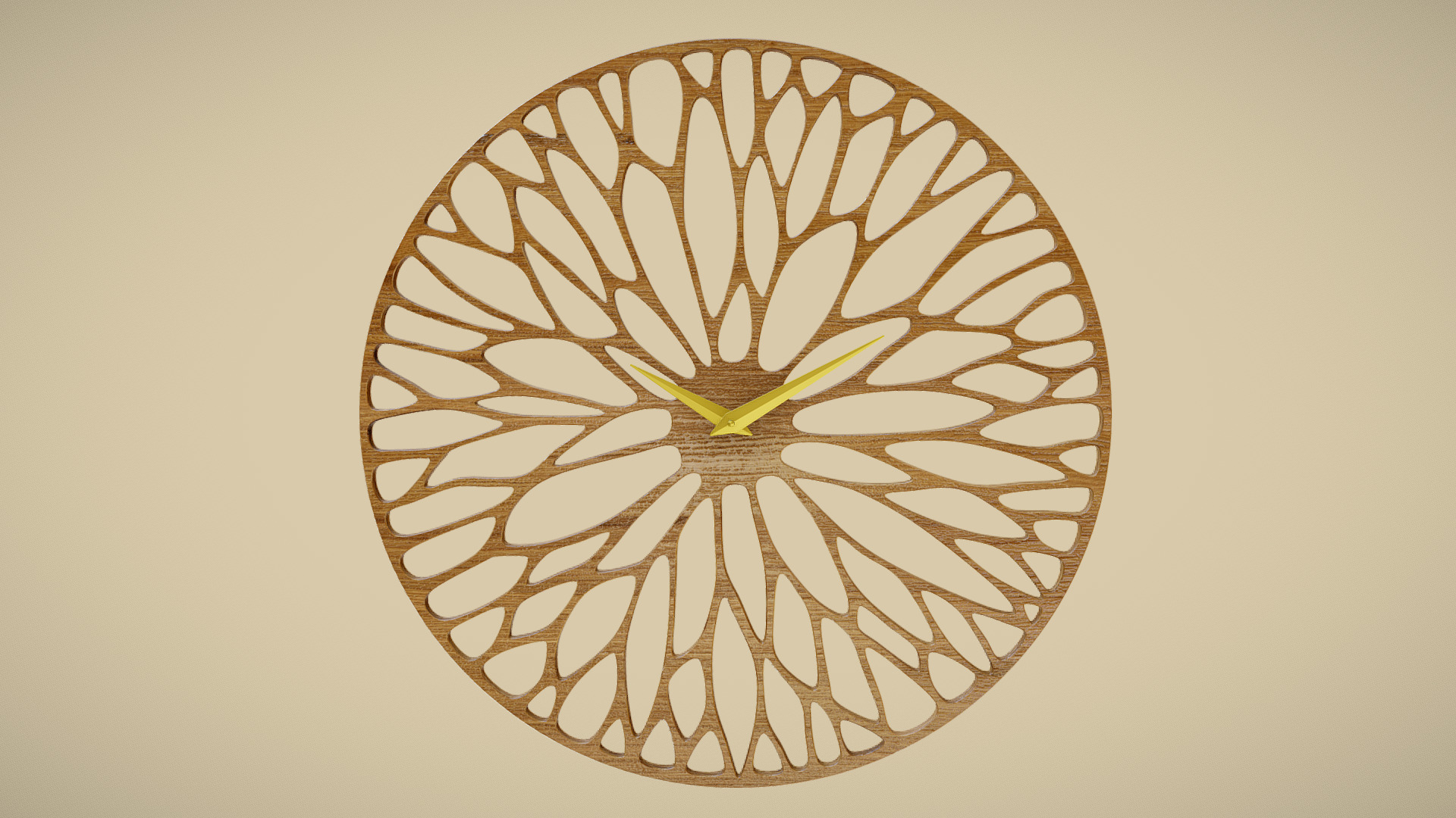 3D model Decorative Wall Clock - This is a 3D model of the Decorative Wall Clock. The 3D model is about a circular design on a white background.