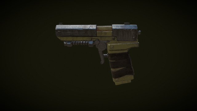 SemiAuto Pistol | War Torn 3D Model