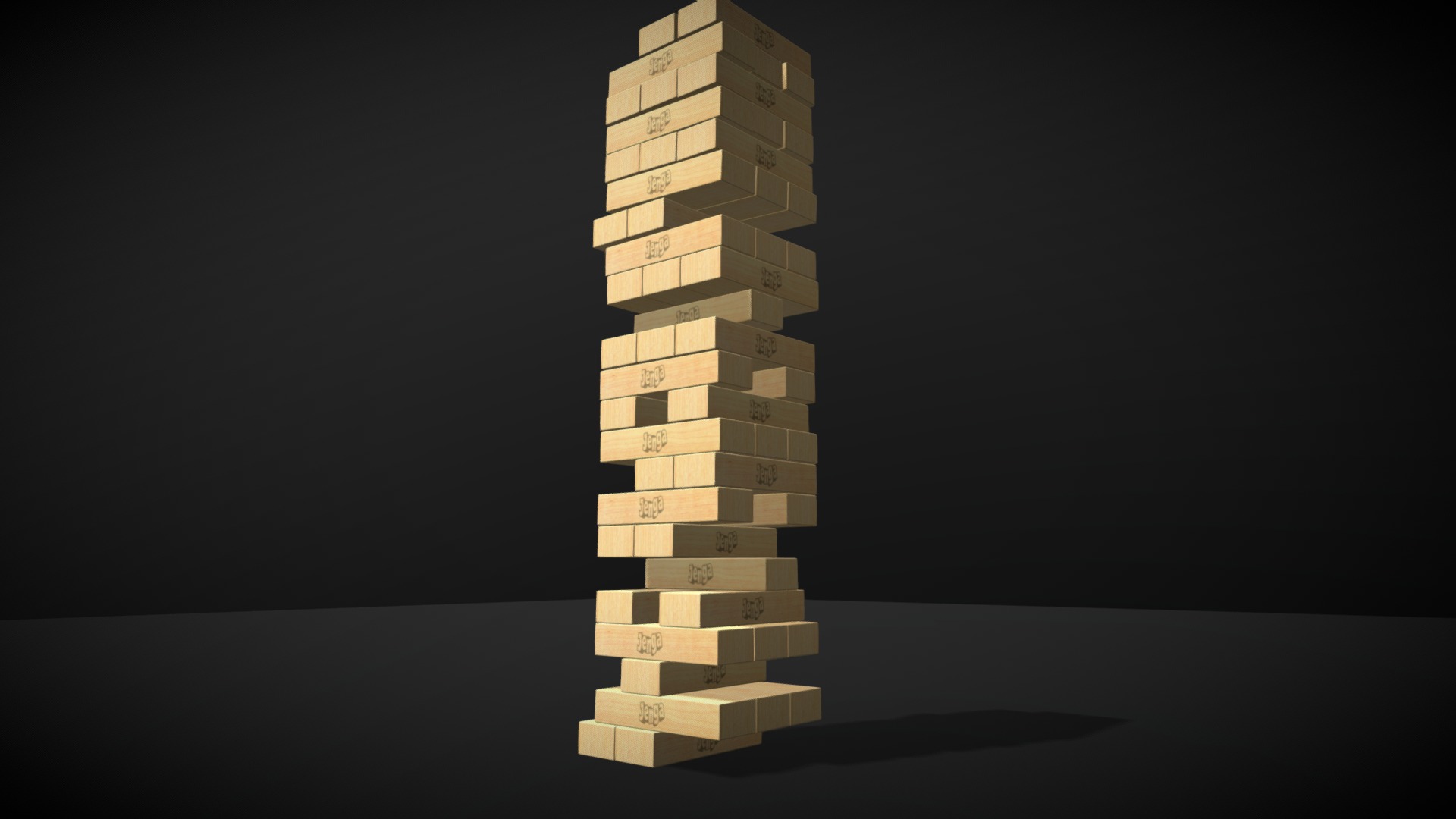 3D model Jenga Animated - This is a 3D model of the Jenga Animated. The 3D model is about a model of a building.