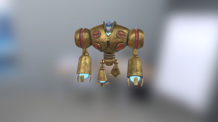 Robot walk cycle 3D Model