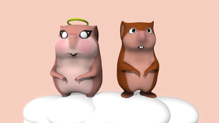 Monchi y Moncha 3D Model