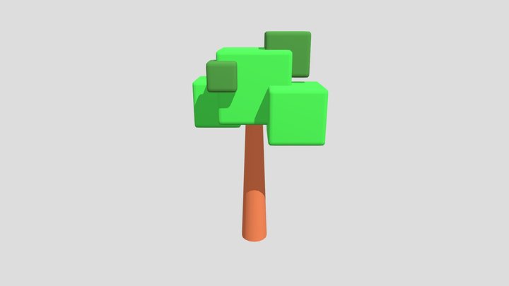 Low Poly Toon Tree 3D Model