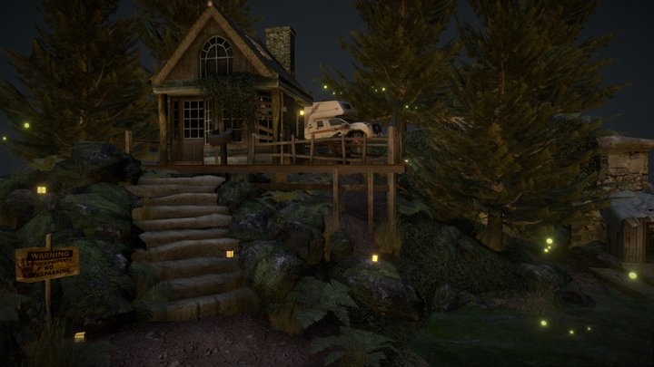 DAE Diorama - Forest Loner 3D Model