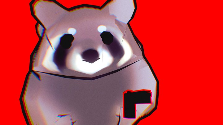 Wild racoon 3D Model