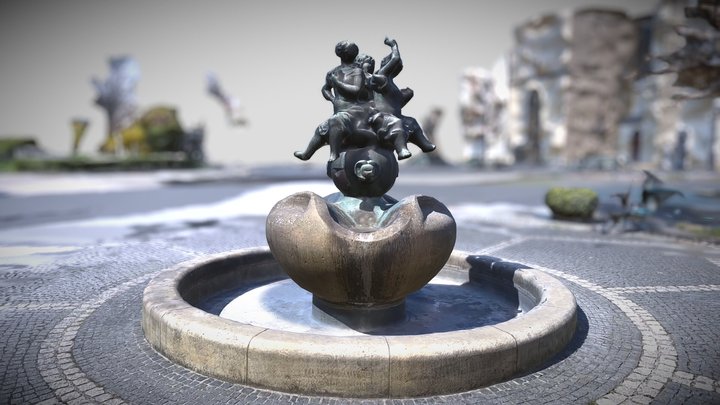 Brunnen am Klosterplatz Zittau 3D Model